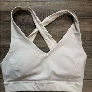 Women's White Cross-Back Bralette Lululemon fits small